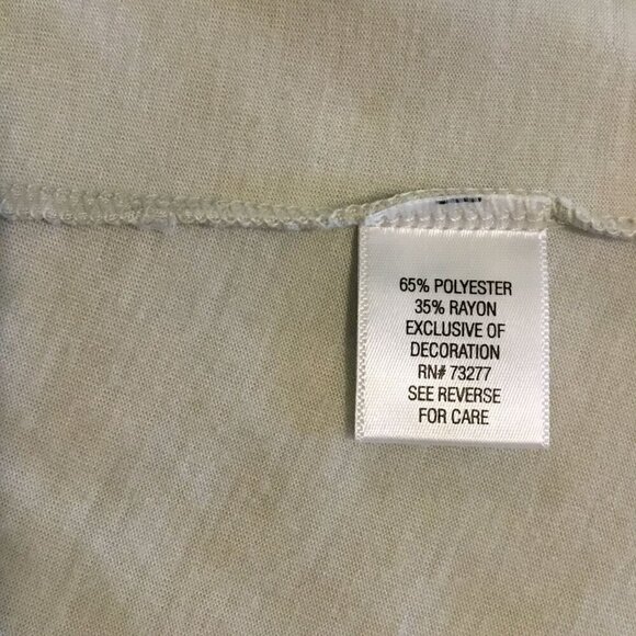 Simply Vera Dressy Sleeveless Tee Gold Metallic Accent Sz Large Beige Plain Back - Picture 9 of 10